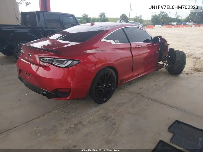 2017 Infiniti Q60 3.0T Red Sport 400 VIN: JN1FV7EL6HM702323 Lot: 45601564