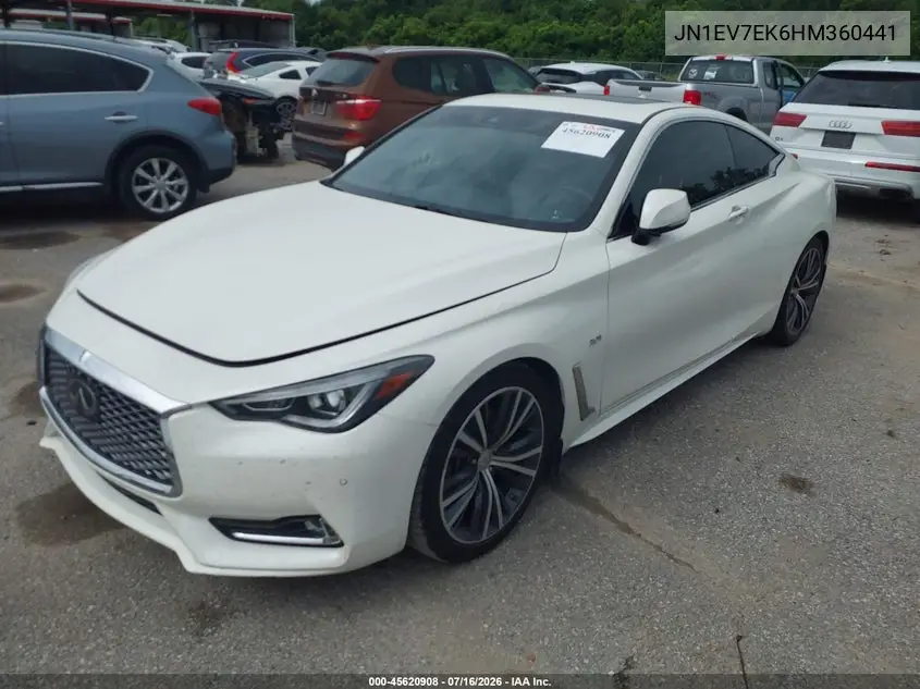 2017 Infiniti Q60 3.0T Premium VIN: JN1EV7EK6HM360441 Lot: 45620908