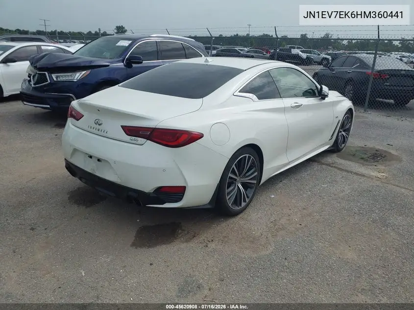 2017 Infiniti Q60 3.0T Premium VIN: JN1EV7EK6HM360441 Lot: 45620908