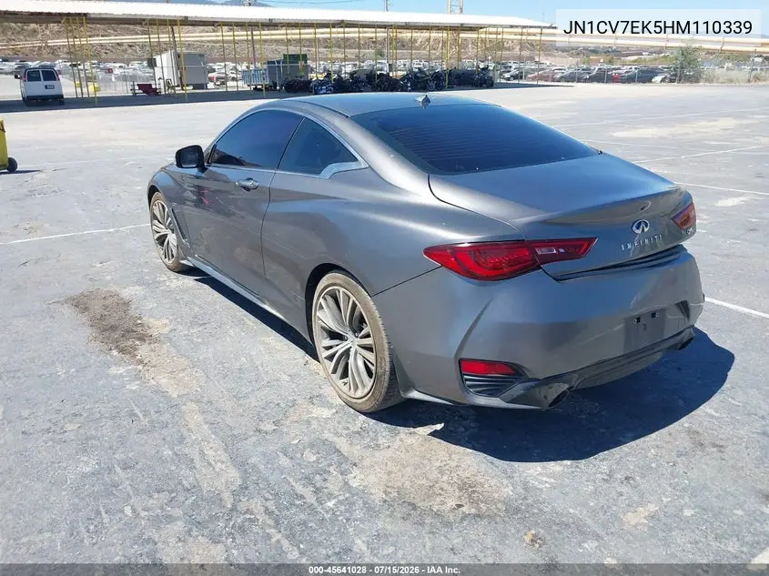 2017 Infiniti Q60 2.0T Premium VIN: JN1CV7EK5HM110339 Lot: 45641028