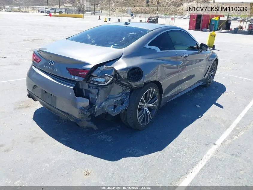 2017 Infiniti Q60 2.0T Premium VIN: JN1CV7EK5HM110339 Lot: 45641028
