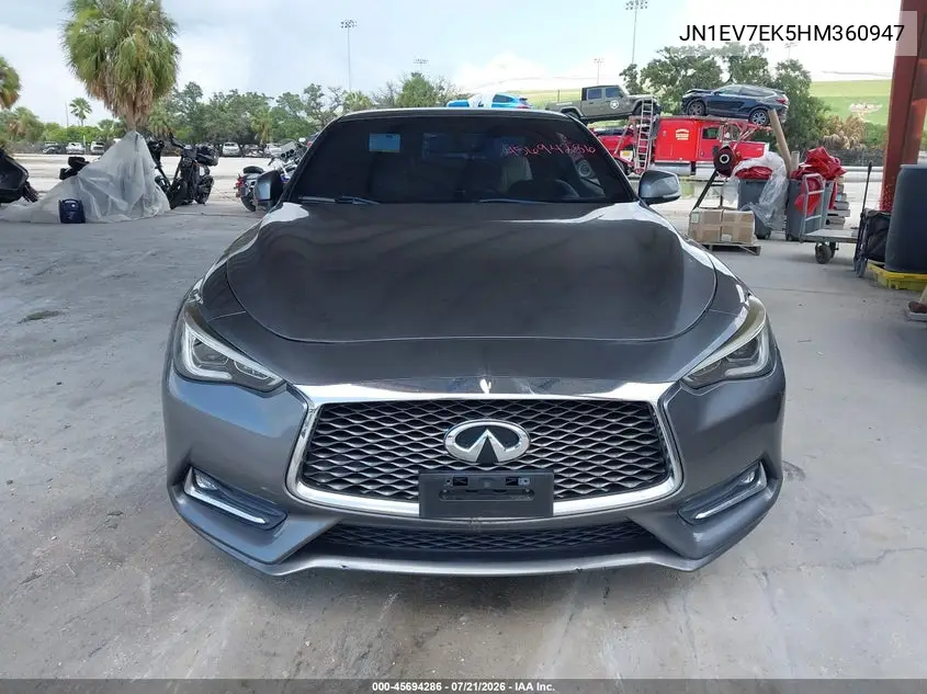 2017 Infiniti Q60 3.0T Premium VIN: JN1EV7EK5HM360947 Lot: 45694286