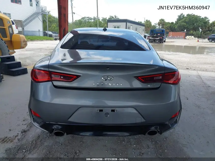2017 Infiniti Q60 3.0T Premium VIN: JN1EV7EK5HM360947 Lot: 45694286