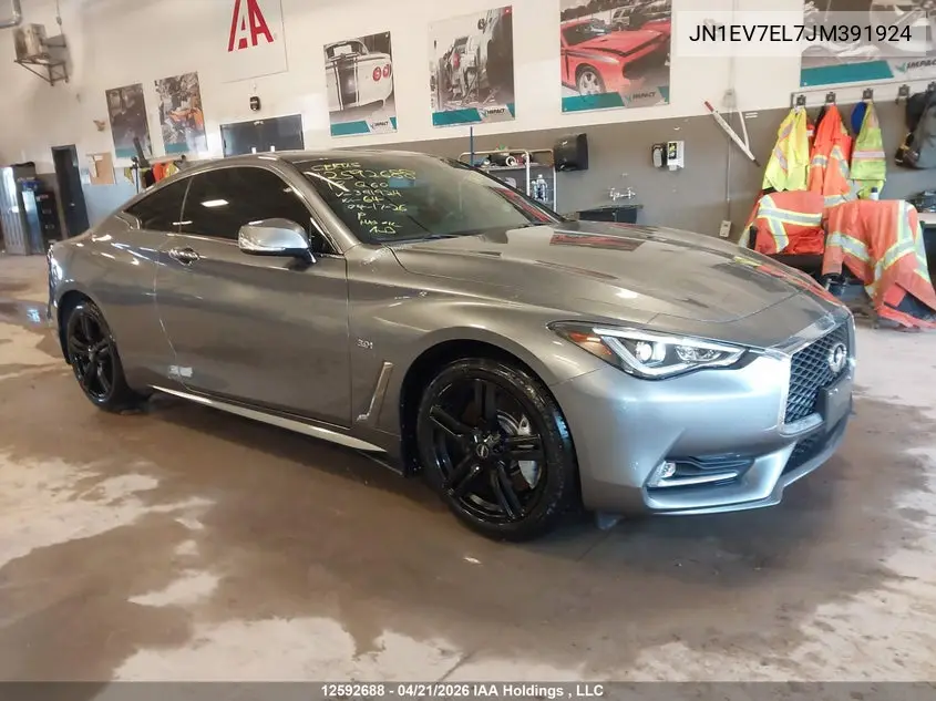 2018 Infiniti Q60 Luxe 300/Sport 300 VIN: JN1EV7EL7JM391924 Lot: 12592688