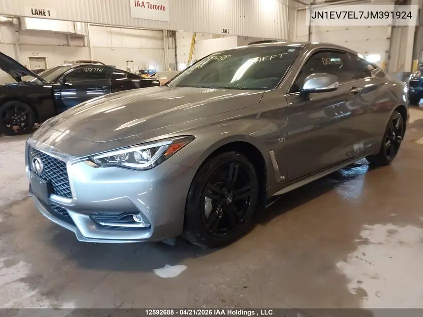 2018 Infiniti Q60 Luxe 300/Sport 300 VIN: JN1EV7EL7JM391924 Lot: 12592688