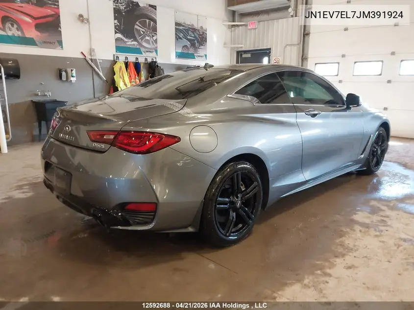 2018 Infiniti Q60 Luxe 300/Sport 300 VIN: JN1EV7EL7JM391924 Lot: 12592688