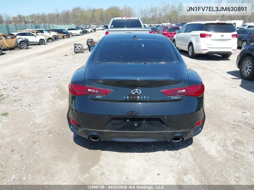 2018 Infiniti Q60 VIN: JN1FV7EL3JM630891 Lot: 12596759