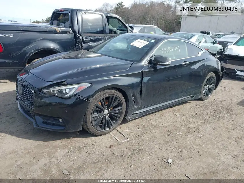 2018 Infiniti Q60 3.0T Luxe VIN: JN1EV7EL0JM390498 Lot: 44640714