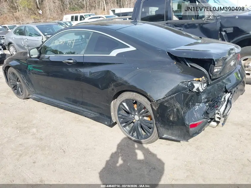 2018 Infiniti Q60 3.0T Luxe VIN: JN1EV7EL0JM390498 Lot: 44640714