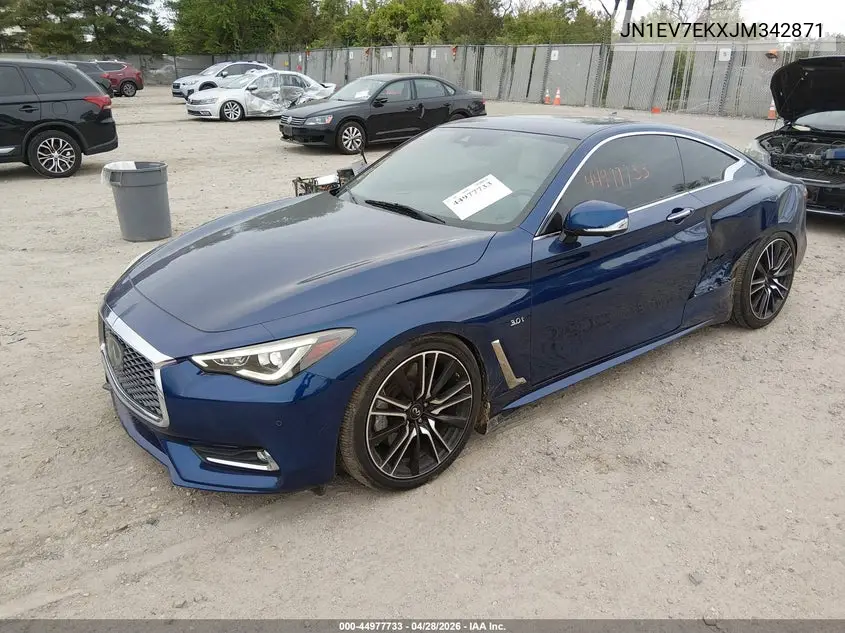 2018 Infiniti Q60 3.0T Sport VIN: JN1EV7EKXJM342871 Lot: 44977733