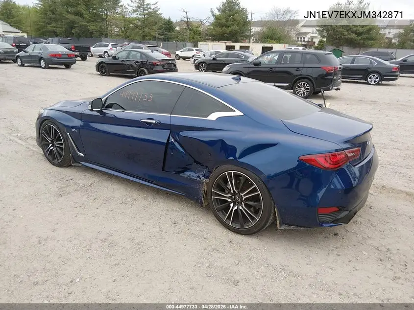 2018 Infiniti Q60 3.0T Sport VIN: JN1EV7EKXJM342871 Lot: 44977733