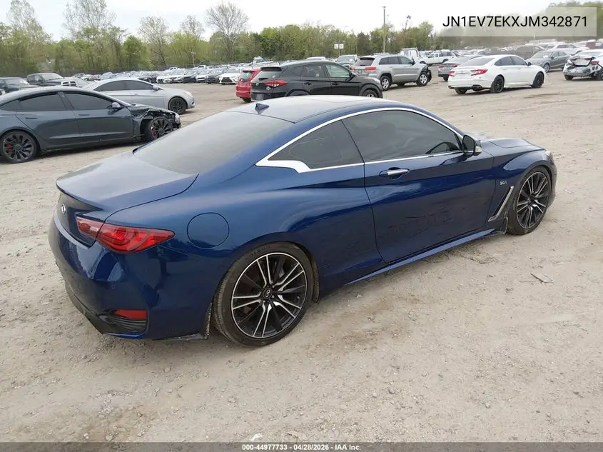 2018 Infiniti Q60 3.0T Sport VIN: JN1EV7EKXJM342871 Lot: 44977733