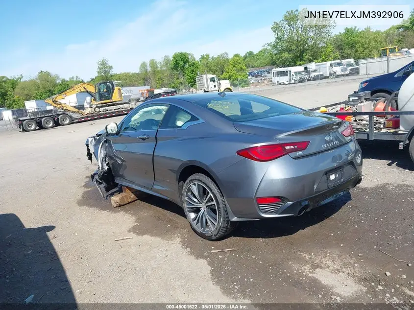 2018 Infiniti Q60 3.0T Luxe VIN: JN1EV7ELXJM392906 Lot: 45001622