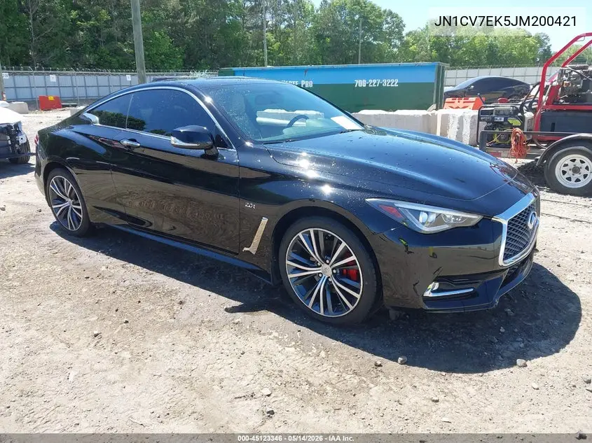 2018 Infiniti Q60 2.0T Luxe VIN: JN1CV7EK5JM200421 Lot: 45123346