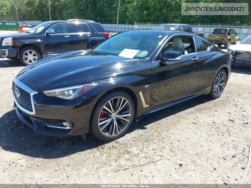 2018 Infiniti Q60 2.0T Luxe VIN: JN1CV7EK5JM200421 Lot: 45123346