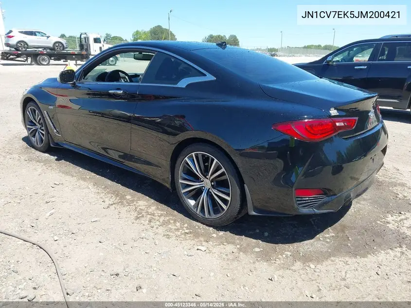 2018 Infiniti Q60 2.0T Luxe VIN: JN1CV7EK5JM200421 Lot: 45123346