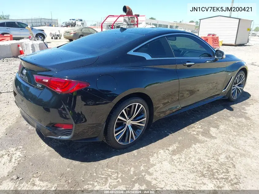 2018 Infiniti Q60 2.0T Luxe VIN: JN1CV7EK5JM200421 Lot: 45123346