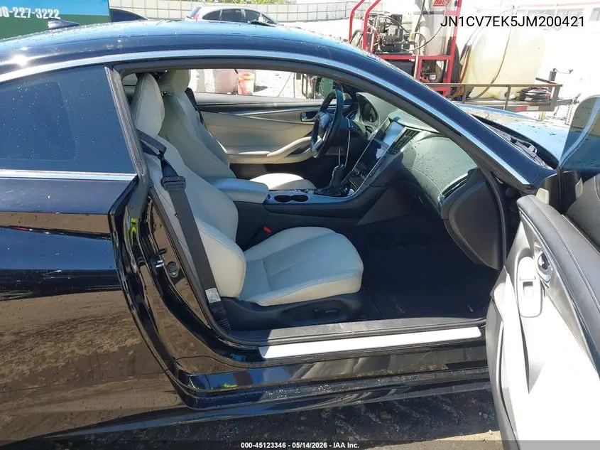 2018 Infiniti Q60 2.0T Luxe VIN: JN1CV7EK5JM200421 Lot: 45123346
