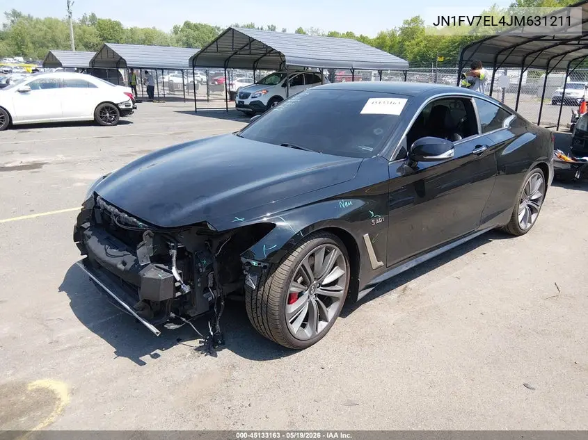 2018 Infiniti Q60 3.0T Red Sport 400 VIN: JN1FV7EL4JM631211 Lot: 45133163