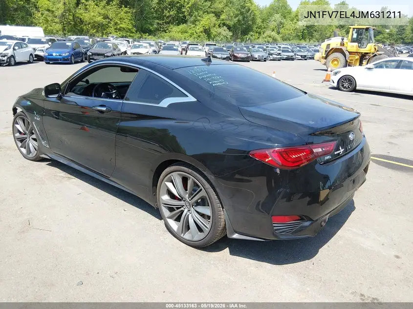 2018 Infiniti Q60 3.0T Red Sport 400 VIN: JN1FV7EL4JM631211 Lot: 45133163