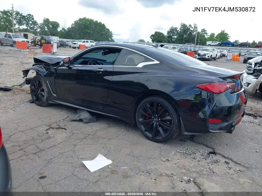2018 Infiniti Q60 3.0T Red Sport 400 VIN: JN1FV7EK4JM530872 Lot: 45214348