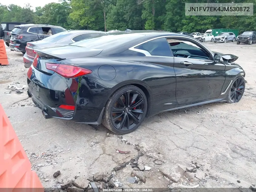 2018 Infiniti Q60 3.0T Red Sport 400 VIN: JN1FV7EK4JM530872 Lot: 45214348