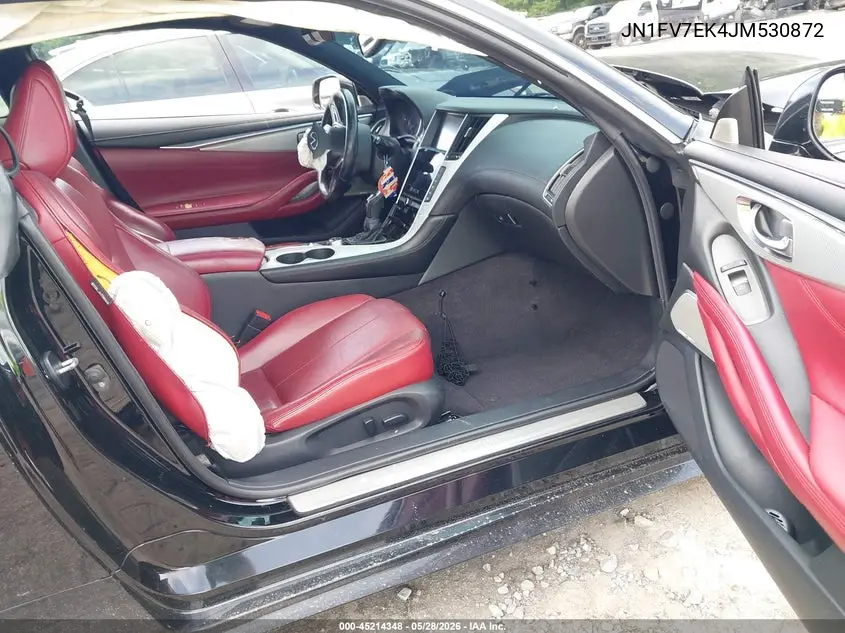 2018 Infiniti Q60 3.0T Red Sport 400 VIN: JN1FV7EK4JM530872 Lot: 45214348