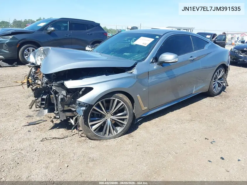 2018 Infiniti Q60 3.0T Luxe VIN: JN1EV7EL7JM391535 Lot: 45226089
