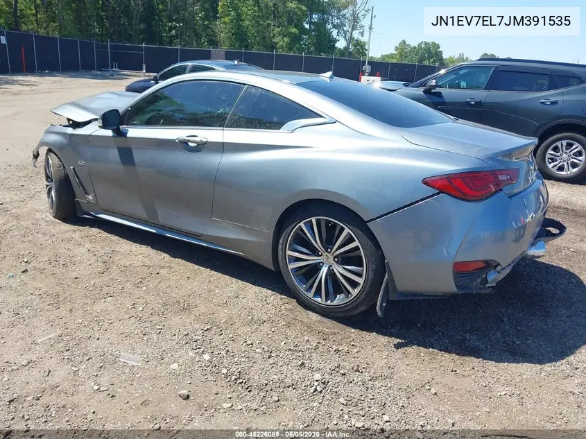 2018 Infiniti Q60 3.0T Luxe VIN: JN1EV7EL7JM391535 Lot: 45226089