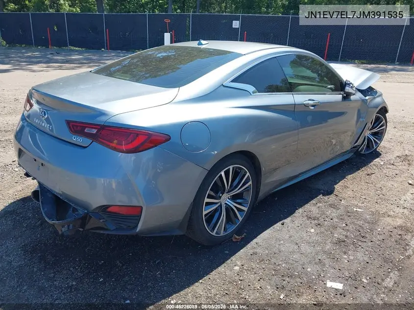2018 Infiniti Q60 3.0T Luxe VIN: JN1EV7EL7JM391535 Lot: 45226089