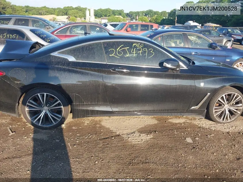 2018 Infiniti Q60 2.0T Pure VIN: JN1CV7EK1JM200528 Lot: 45330082