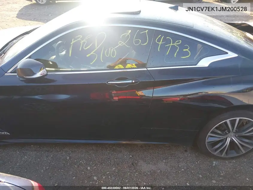 2018 Infiniti Q60 2.0T Pure VIN: JN1CV7EK1JM200528 Lot: 45330082