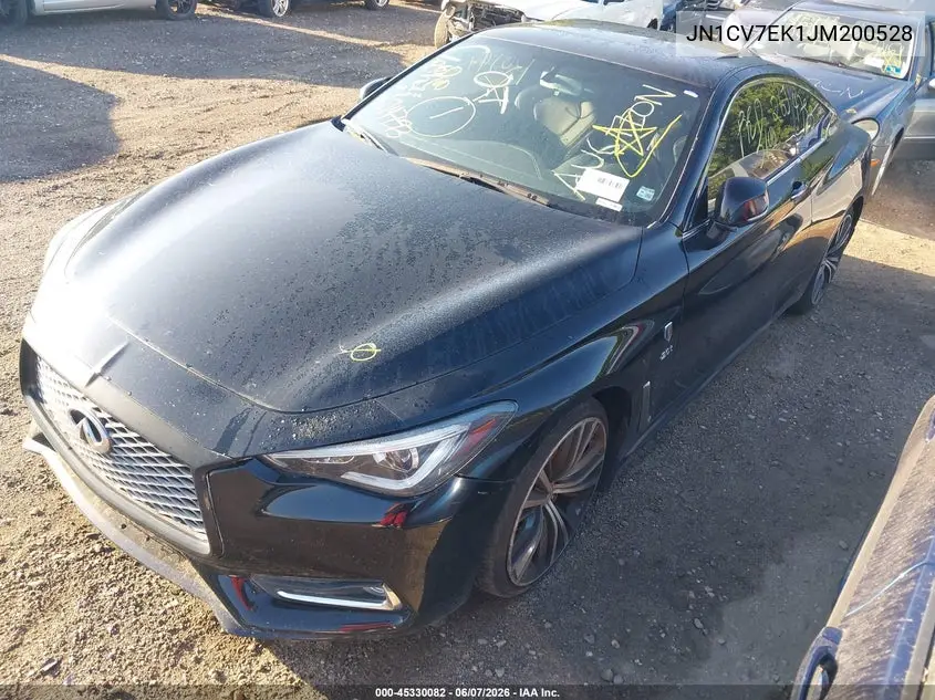 2018 Infiniti Q60 2.0T Pure VIN: JN1CV7EK1JM200528 Lot: 45330082