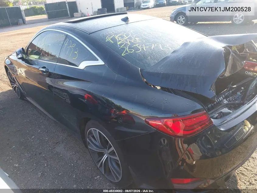 2018 Infiniti Q60 2.0T Pure VIN: JN1CV7EK1JM200528 Lot: 45330082