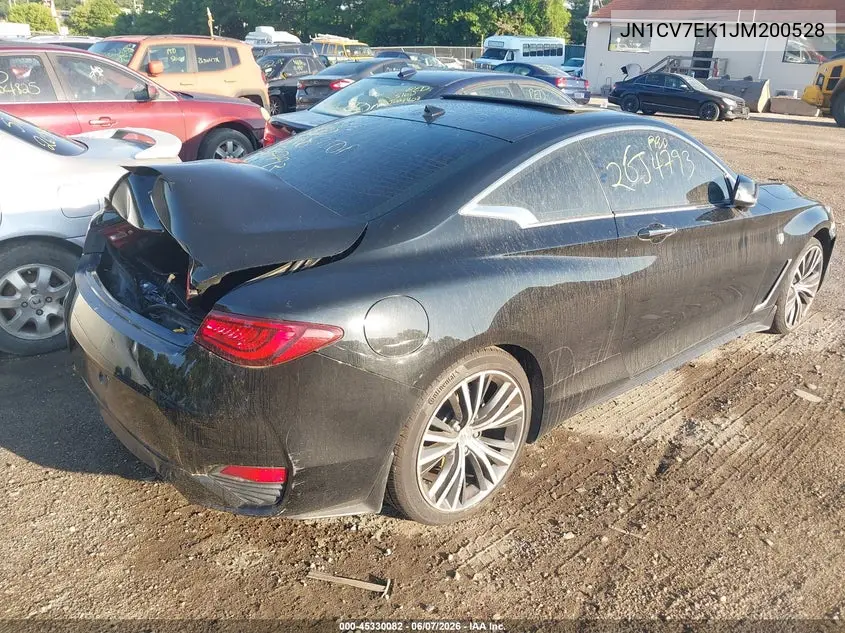 2018 Infiniti Q60 2.0T Pure VIN: JN1CV7EK1JM200528 Lot: 45330082