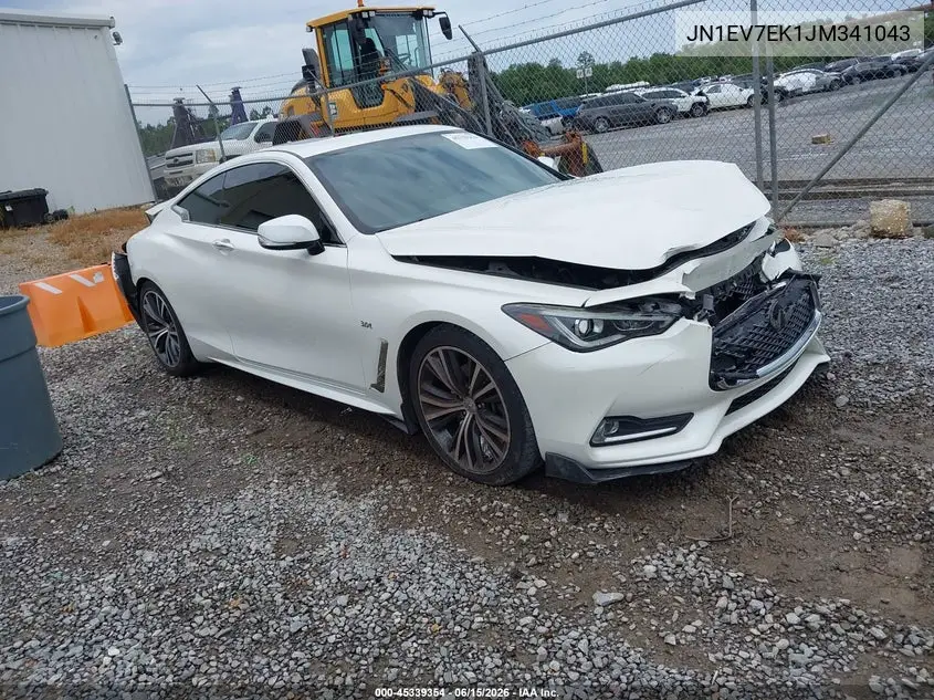 2018 Infiniti Q60 3.0T Luxe VIN: JN1EV7EK1JM341043 Lot: 45339354