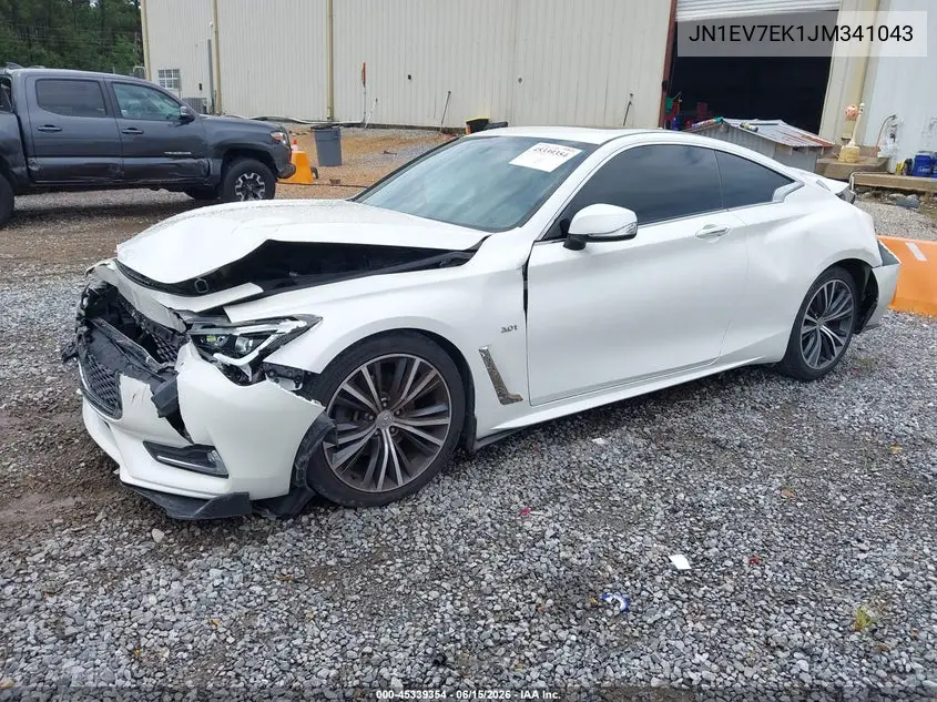 2018 Infiniti Q60 3.0T Luxe VIN: JN1EV7EK1JM341043 Lot: 45339354