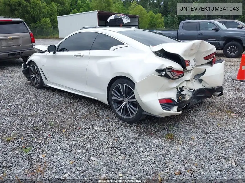 2018 Infiniti Q60 3.0T Luxe VIN: JN1EV7EK1JM341043 Lot: 45339354