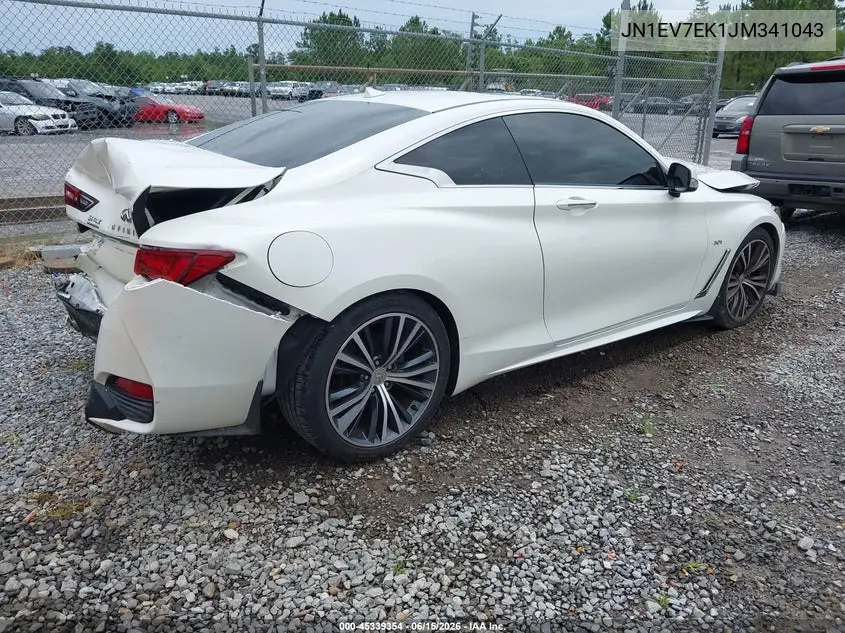 2018 Infiniti Q60 3.0T Luxe VIN: JN1EV7EK1JM341043 Lot: 45339354