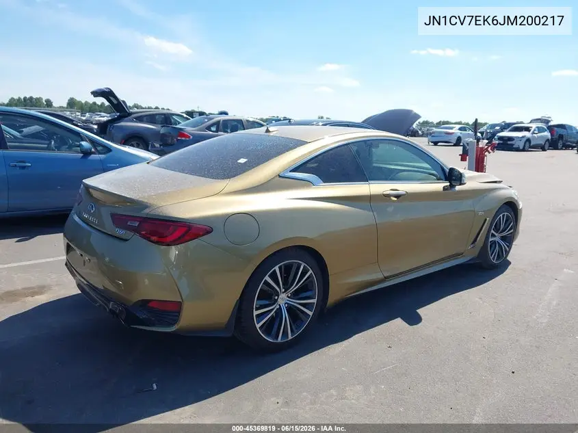 2018 Infiniti Q60 2.0T Pure VIN: JN1CV7EK6JM200217 Lot: 45369819