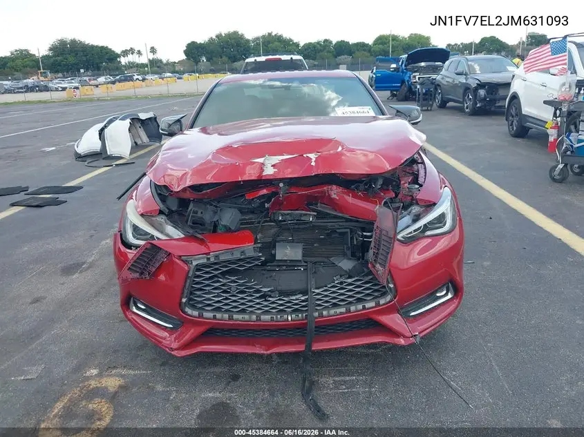 2018 Infiniti Q60 3.0T Red Sport 400 VIN: JN1FV7EL2JM631093 Lot: 45384664