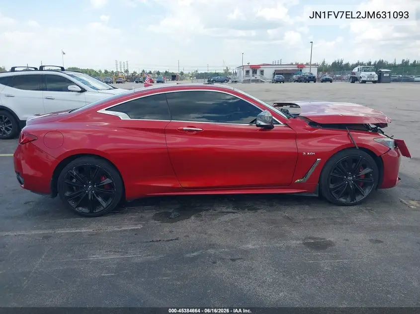 2018 Infiniti Q60 3.0T Red Sport 400 VIN: JN1FV7EL2JM631093 Lot: 45384664