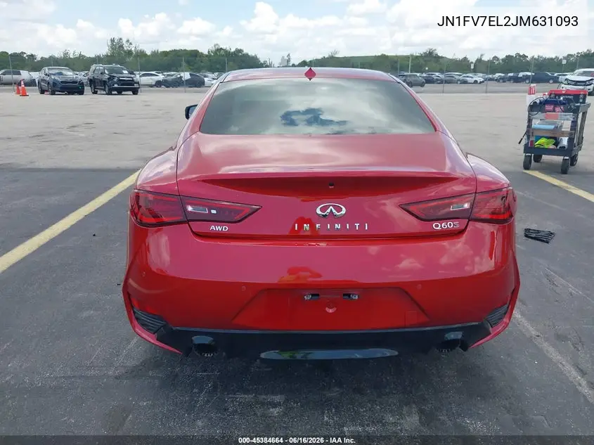 2018 Infiniti Q60 3.0T Red Sport 400 VIN: JN1FV7EL2JM631093 Lot: 45384664
