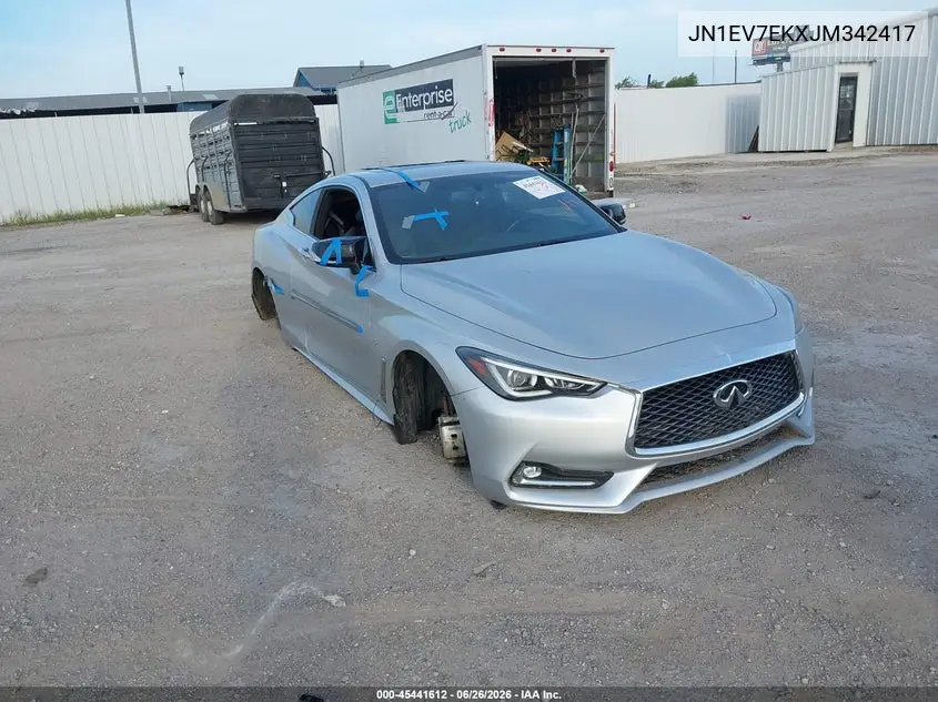 2018 Infiniti Q60 3.0T Luxe VIN: JN1EV7EKXJM342417 Lot: 45441612