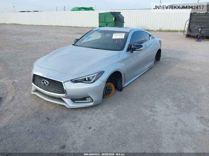 2018 Infiniti Q60 3.0T Luxe VIN: JN1EV7EKXJM342417 Lot: 45441612