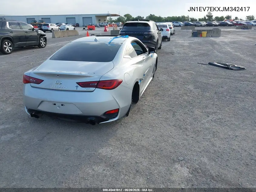 2018 Infiniti Q60 3.0T Luxe VIN: JN1EV7EKXJM342417 Lot: 45441612