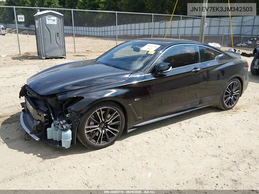 2018 Infiniti Q60 3.0T Sport VIN: JN1EV7EK3JM342503 Lot: 45493718