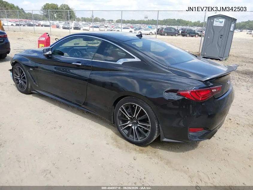 2018 Infiniti Q60 3.0T Sport VIN: JN1EV7EK3JM342503 Lot: 45493718