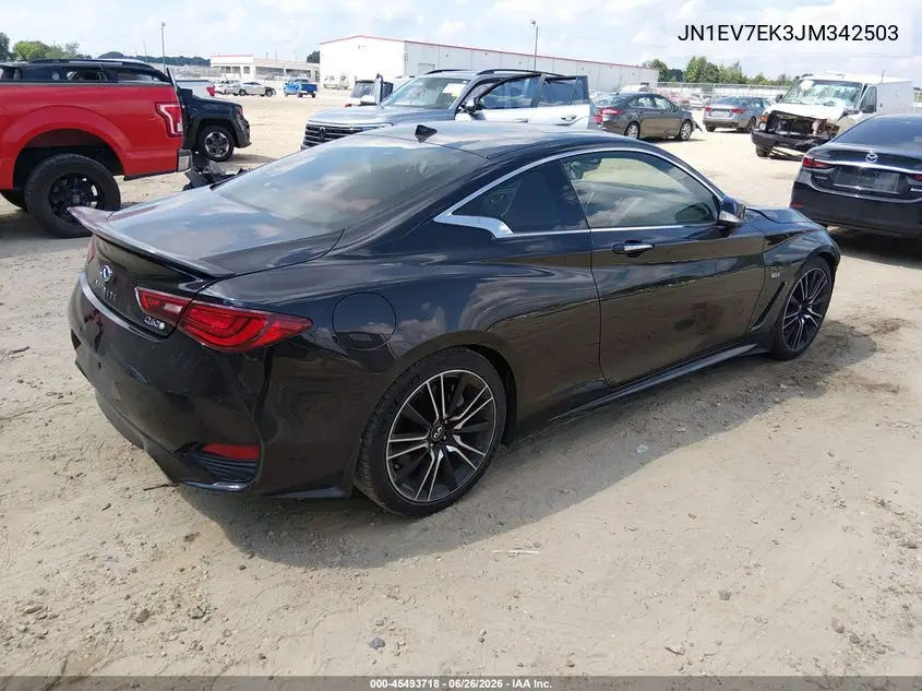 2018 Infiniti Q60 3.0T Sport VIN: JN1EV7EK3JM342503 Lot: 45493718
