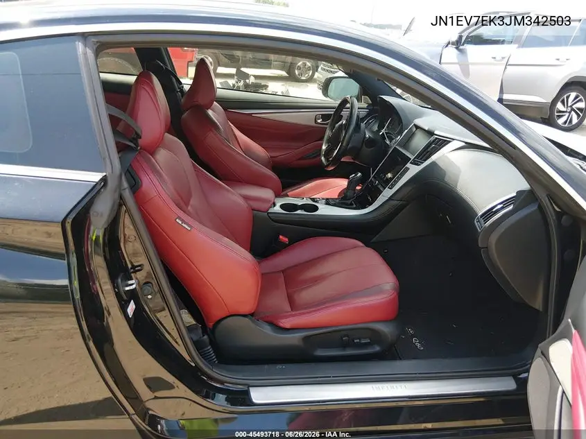 2018 Infiniti Q60 3.0T Sport VIN: JN1EV7EK3JM342503 Lot: 45493718